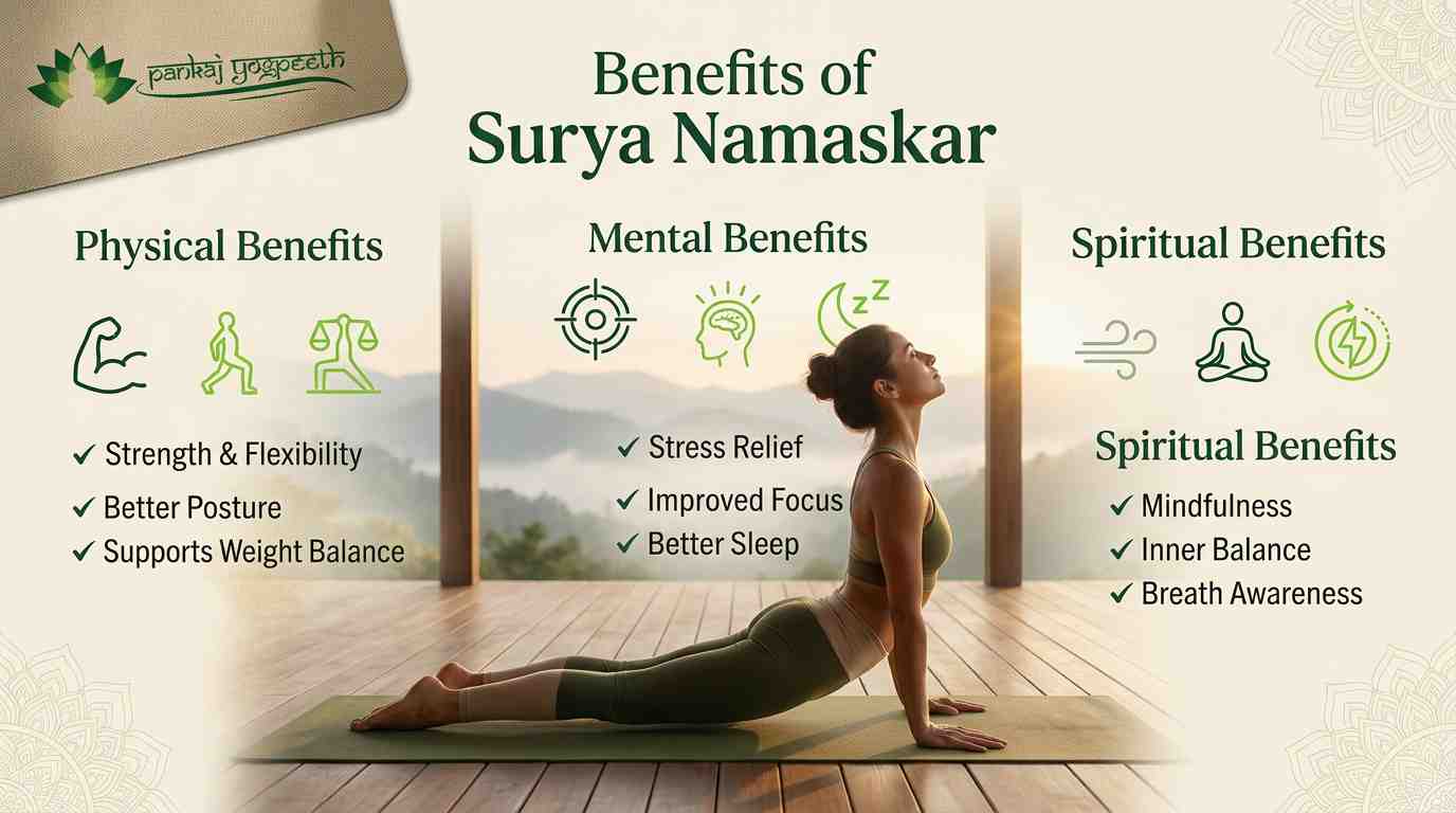 Top Benefits of Surya Namaskar Top Benefits of Surya Namaskar