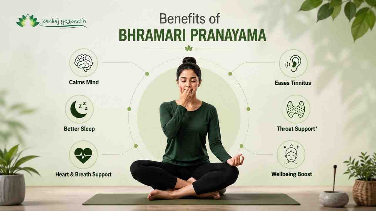 Benefits Of Bhramari Pranayama Benefits Of Bhramari Pranayama - Pankajyogpeeth
