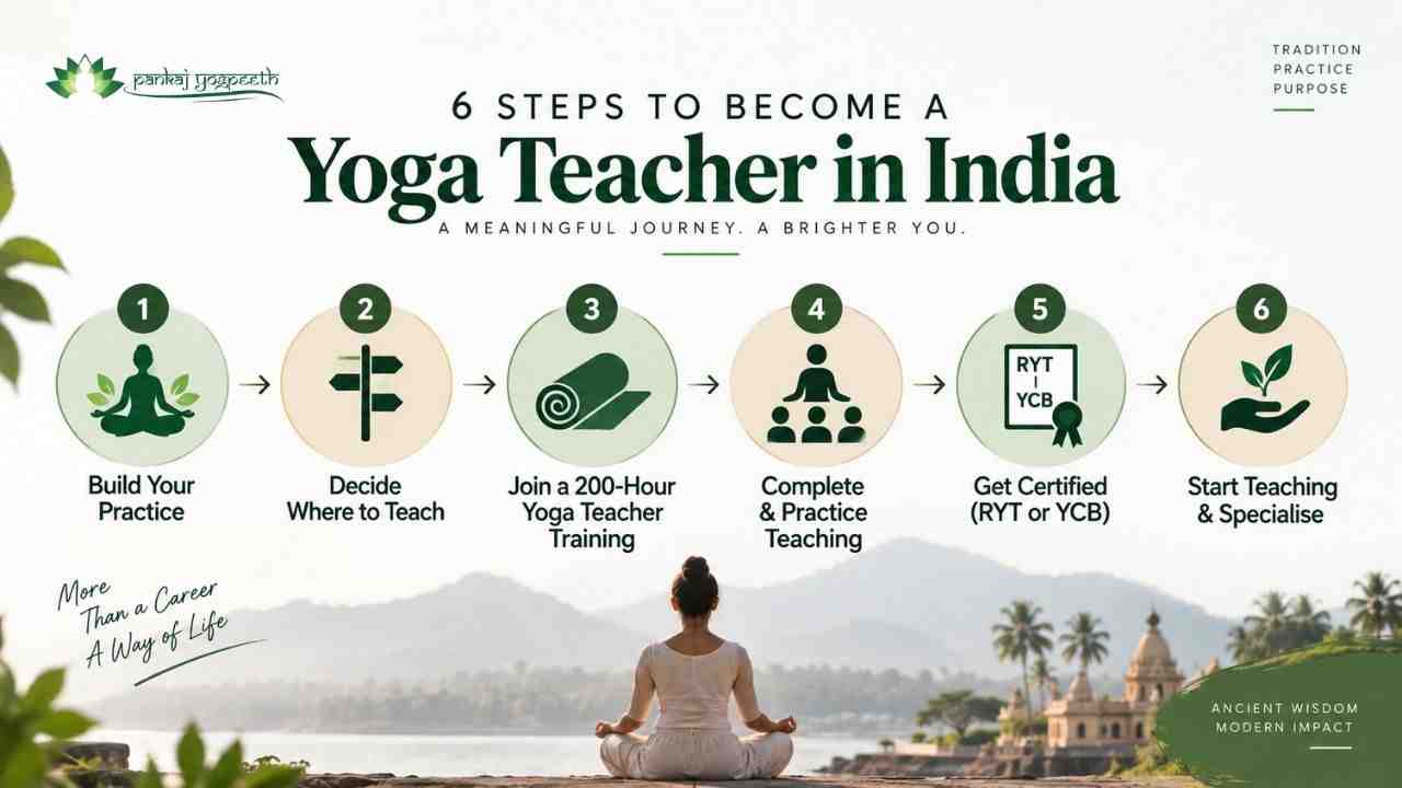 Yoga teacher in India - Pankajyogpeeth