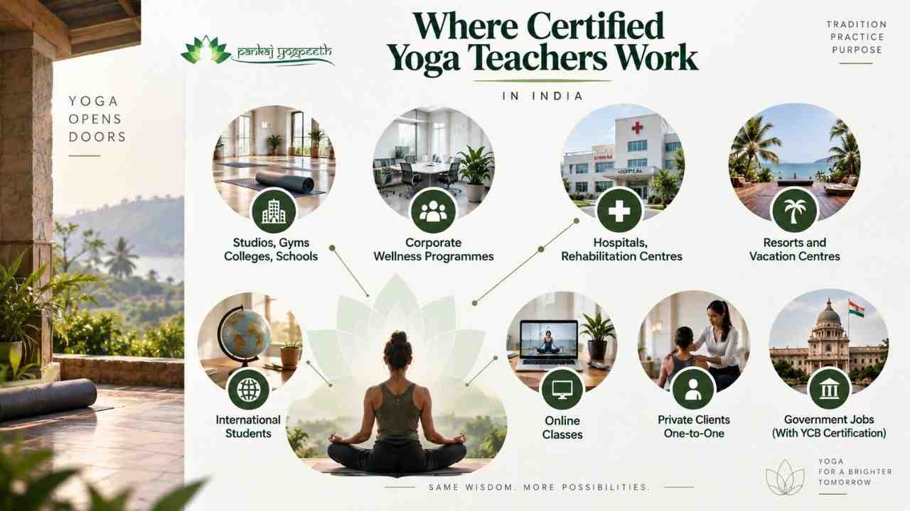 Yoga teacher in India - Pankajyogpeeth